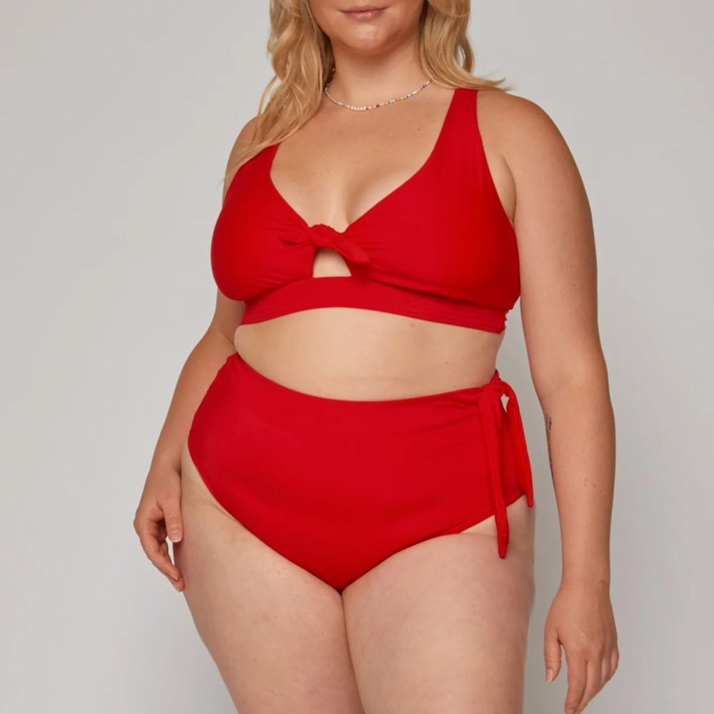Honey High Waist Bottoms-Lava